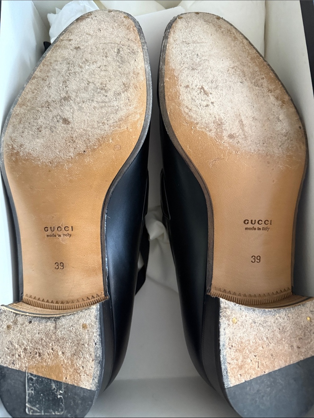 Gucci Black Leather Tassel Loafers with Green-Red Web and Gold Logo - Picture 2 of 5